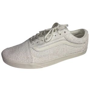 Vans Sneakers Textured Suede Low Top Limited Edition White Lace Up Women’s 8.5